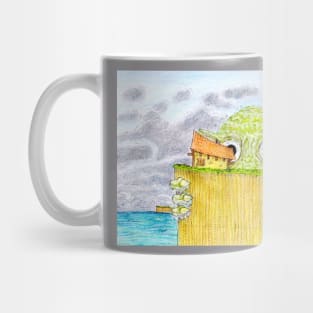 Cliff Climbing Sea Monster Mug